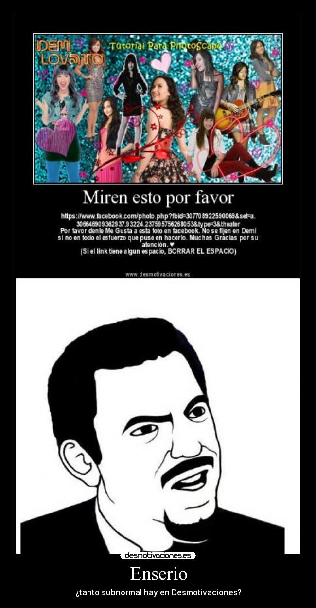 Enserio - ¿tanto subnormal hay en Desmotivaciones?