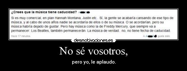 No sé vosotros, - 