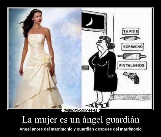 La mujer es un ángel guardián -