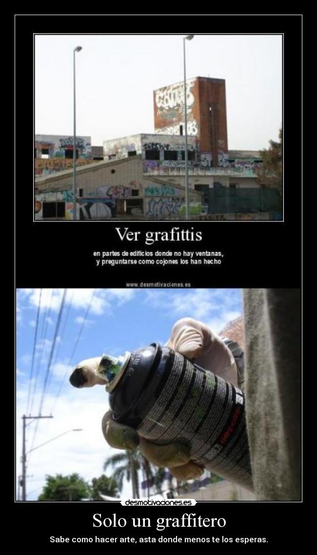 carteles graffiti dawn arriba abajo edificios montana spray desmotivaciones