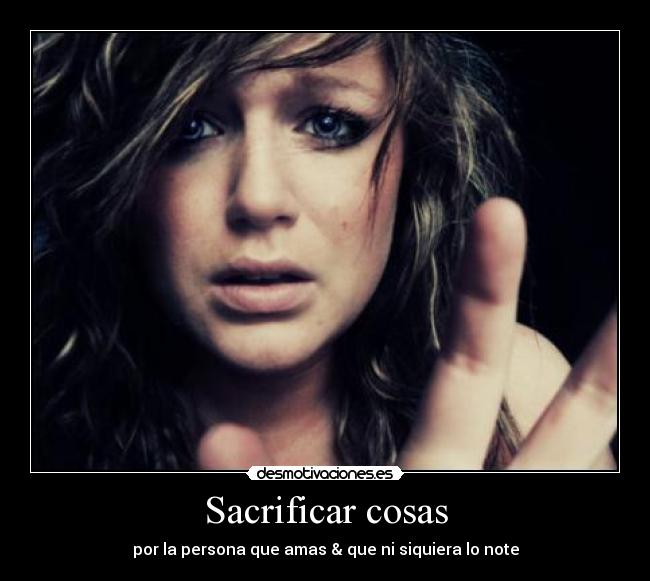 Sacrificar cosas -