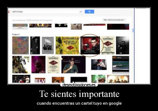 Te sientes importante - cuando encuentras un cartel tuyo en google