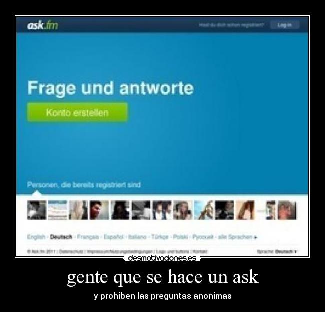gente que se hace un ask - y prohiben las preguntas anonimas