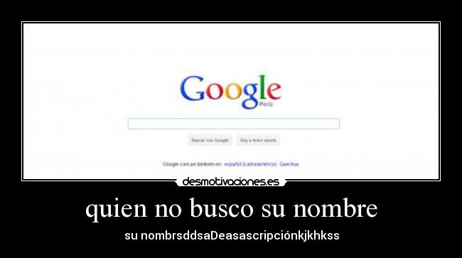 quien no busco su nombre -