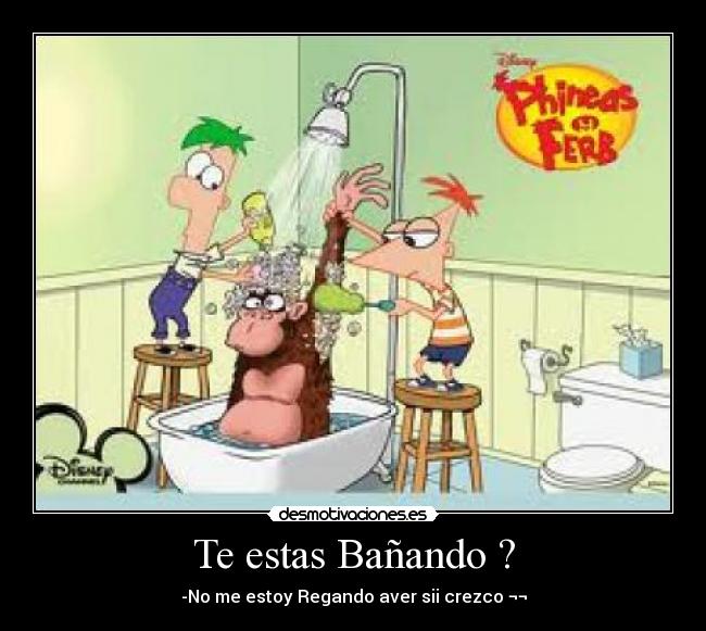 Te estas Bañando ? - -No me estoy Regando aver sii crezco ¬¬