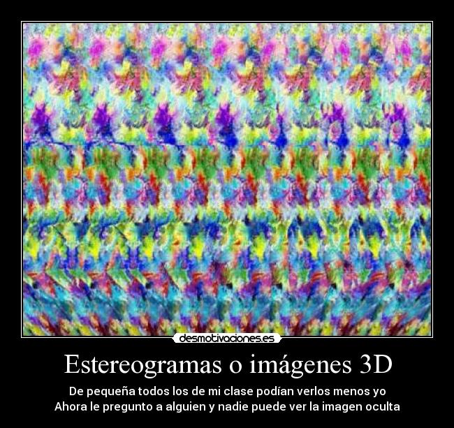 carteles estereogramas imagenes escondidas desmotivaciones