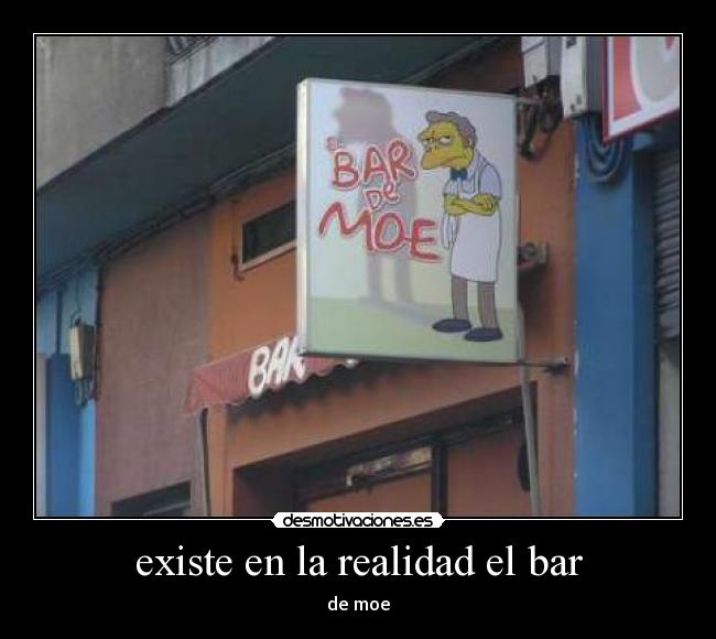 existe en la realidad el bar - de moe