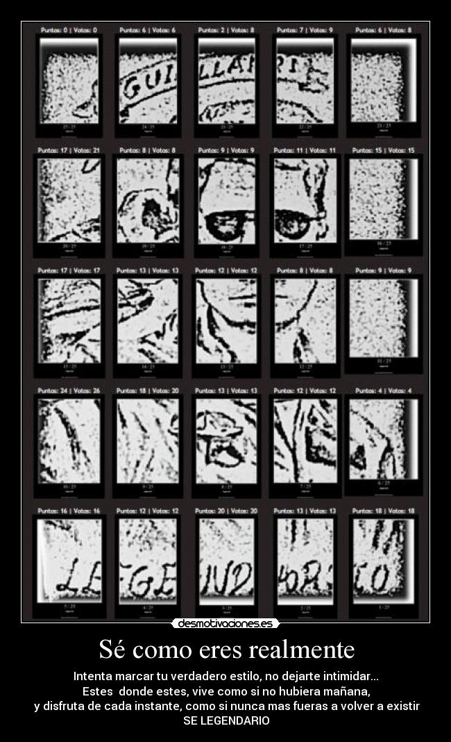 Sé como eres realmente -