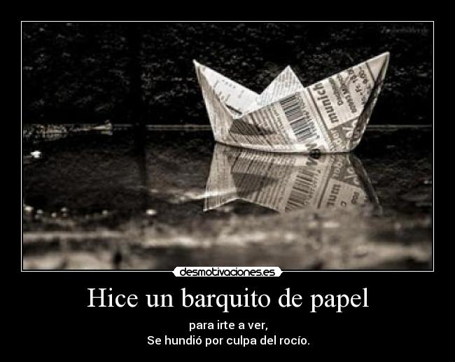 Hice un barquito de papel - 
