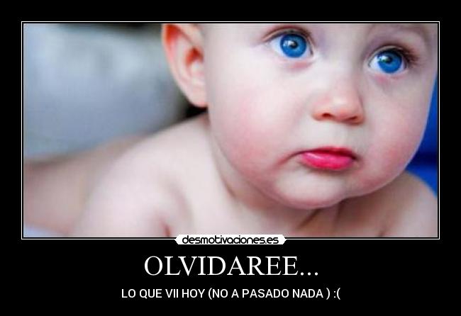 OLVIDAREE... - LO QUE VII HOY (NO A PASADO NADA ) :(