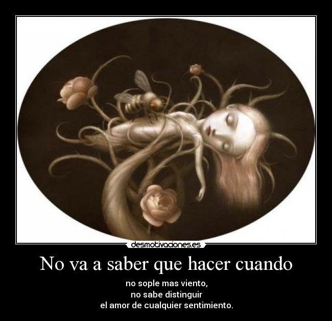 No va a saber que hacer cuando -