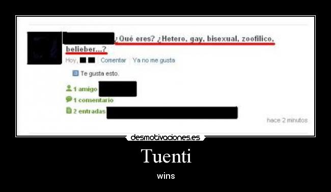 Tuenti - wins