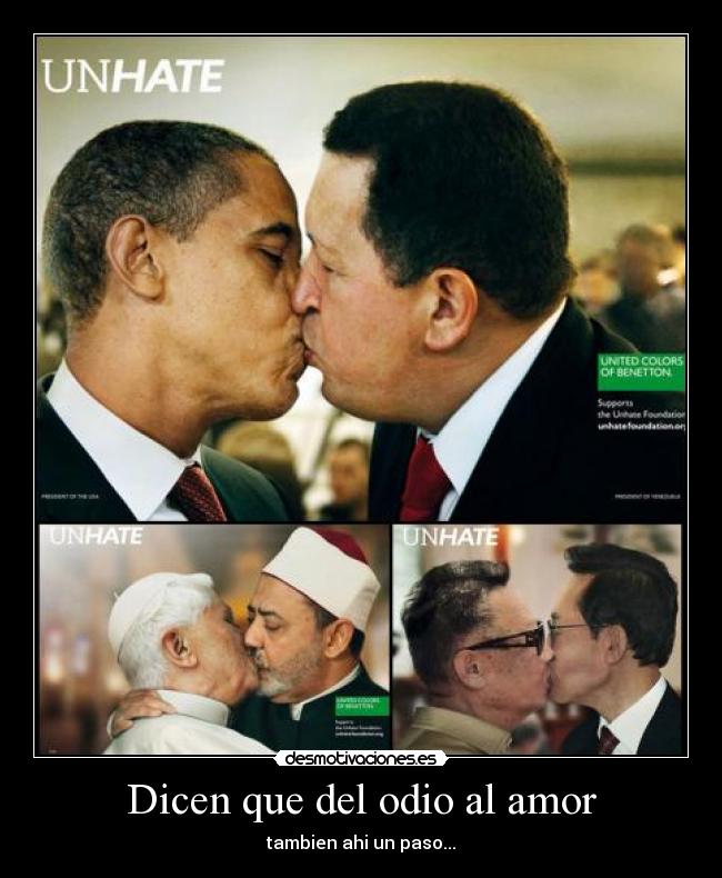 Dicen que del odio al amor - tambien ahi un paso...