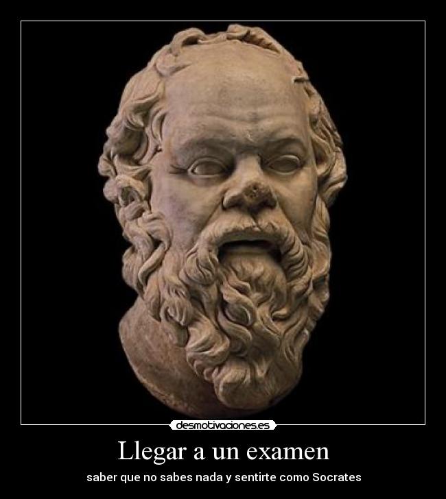 Llegar a un examen -