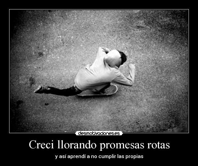 carteles promesas creci llorando promesas rotas callejeros cosme fulanito desmotivaciones