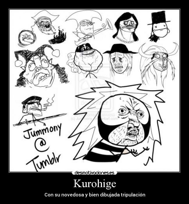 carteles onepiece kurohige barbanegra blackbeard memes desmotivaciones