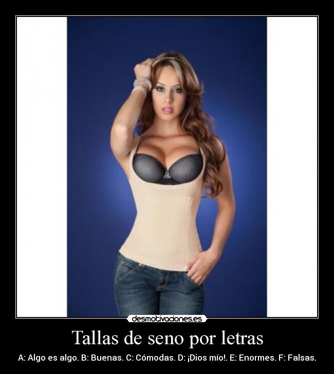 Tallas de seno por letras - 