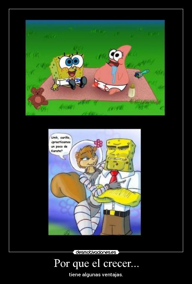 carteles crecer motiva bob esponja arenita sandy desmotivaciones desmotivaciones
