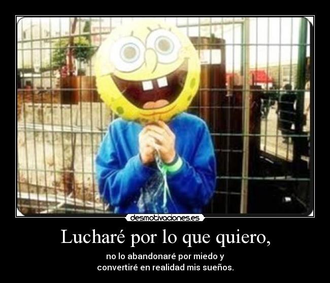 Lucharé por lo que quiero, -