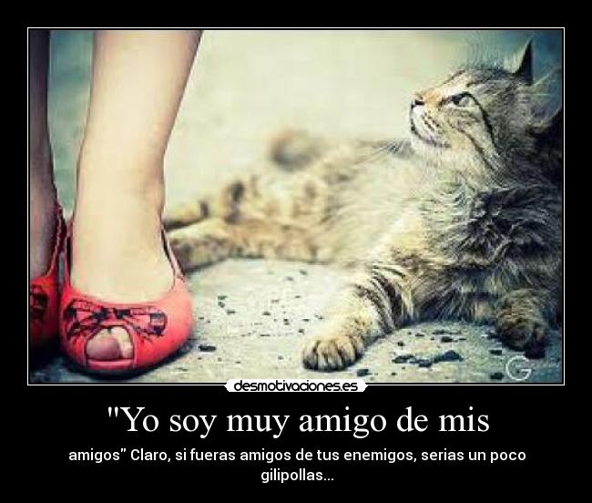Yo soy muy amigo de mis -