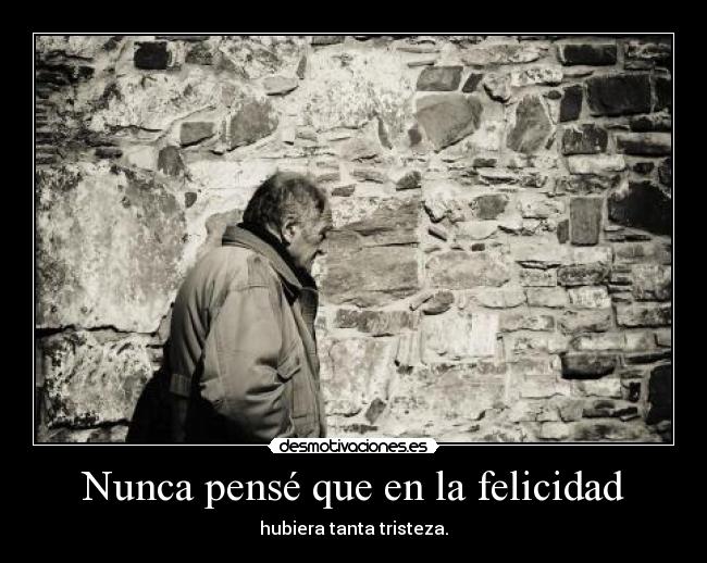 Nunca pensé que en la felicidad - 
