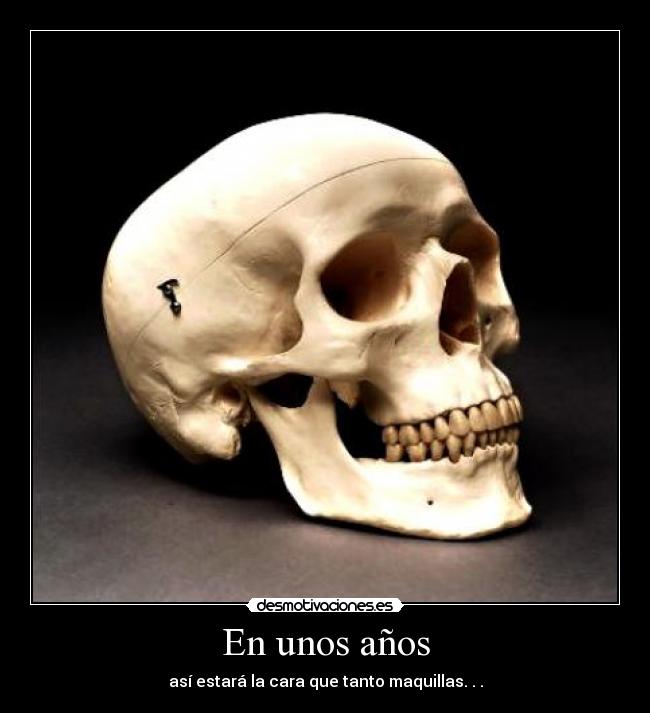 En unos años - así estará la cara que tanto maquillas. . .