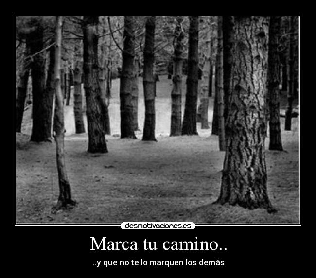 Marca tu camino.. - ..y que no te lo marquen los demás