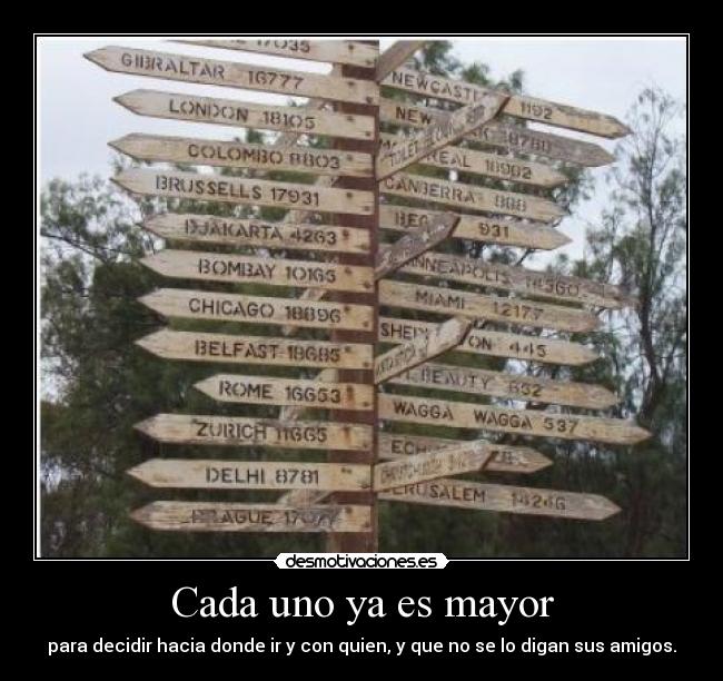 Cada uno ya es mayor - 