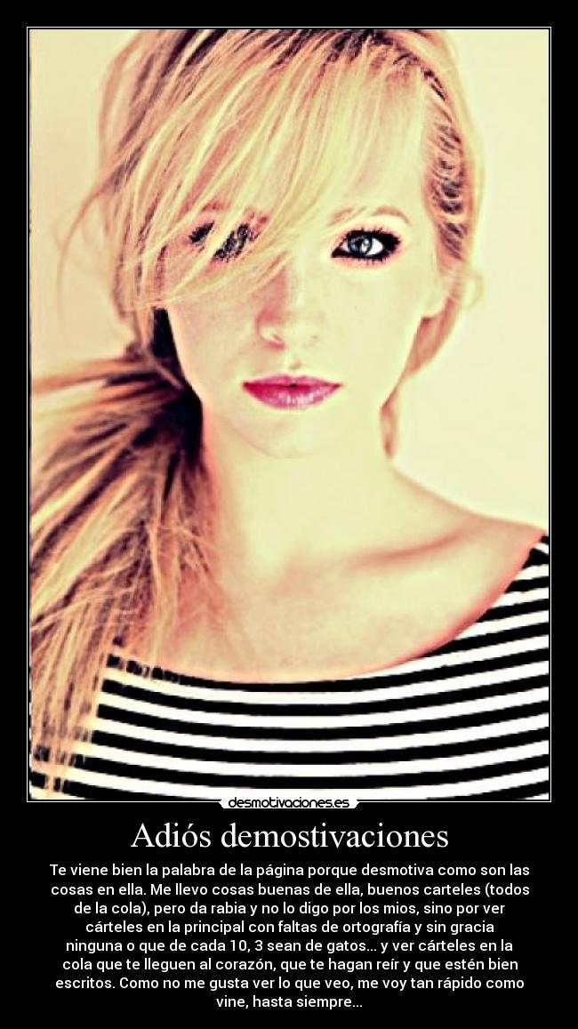 Adiós demostivaciones -