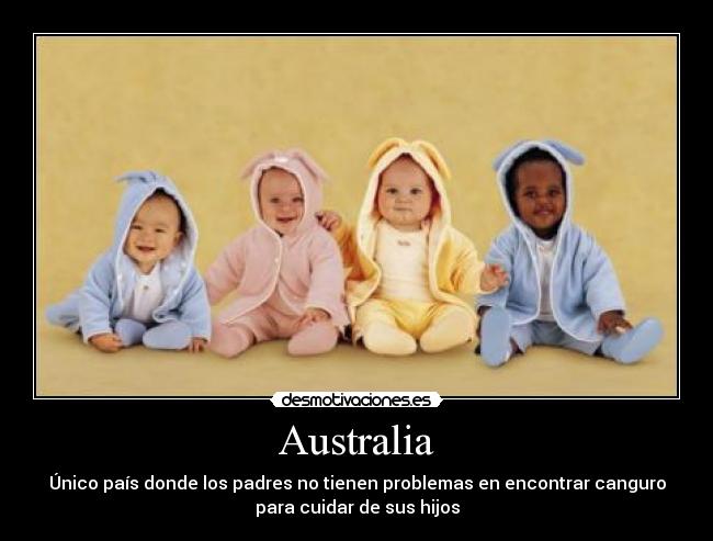 carteles australia canguro ninos desmotivaciones