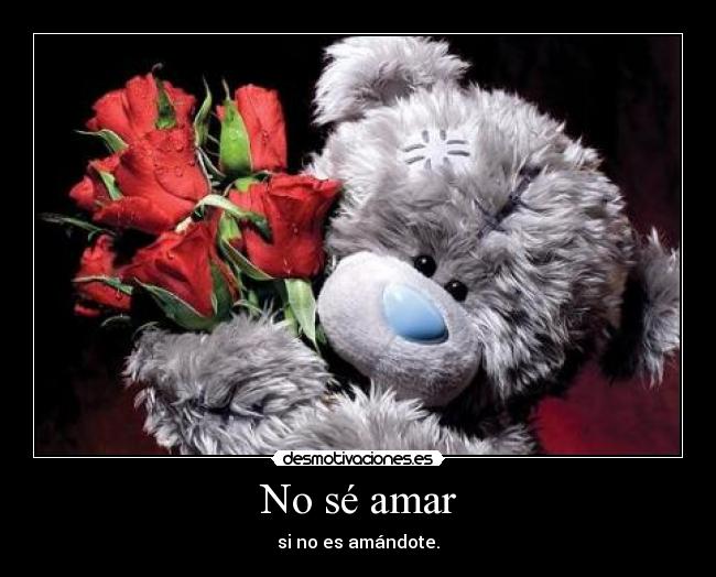 No sé amar - si no es amándote.