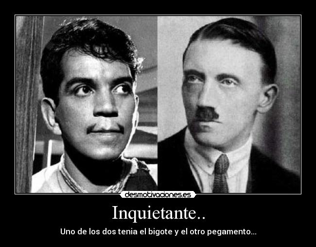 Inquietante.. - Uno de los dos tenia el bigote y el otro pegamento...