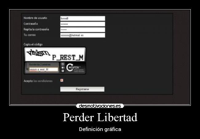 Perder Libertad - Definición gráfica