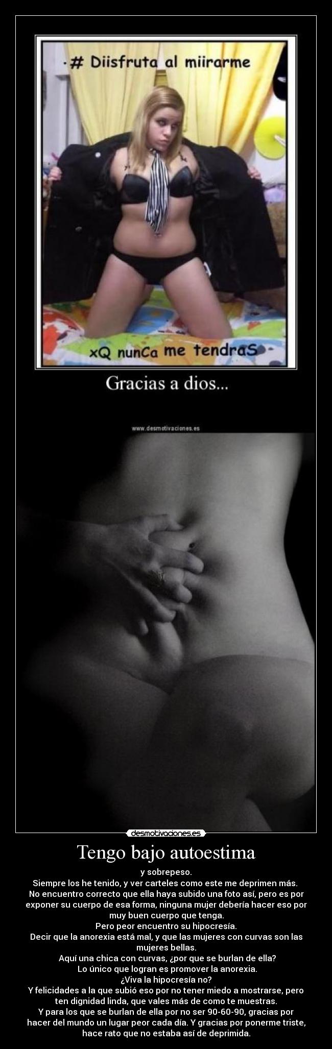 Tengo bajo autoestima -