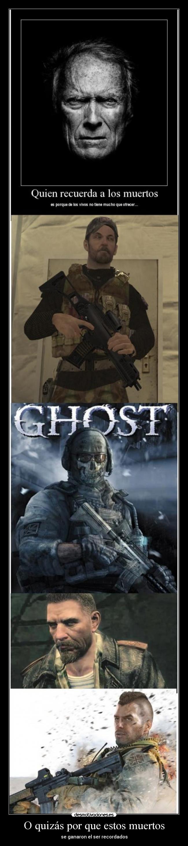 carteles cartel homenaje call duty gaz ghost reznov soap desmotivaciones