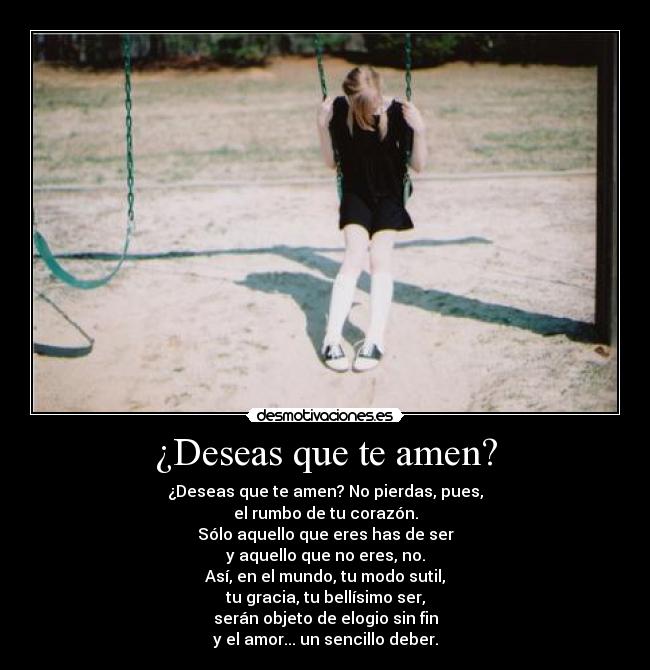 ¿Deseas que te amen? - 