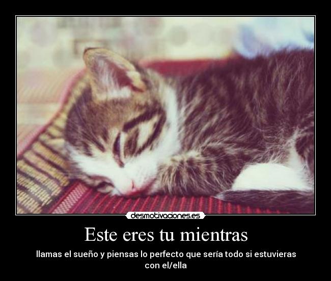 Este eres tu mientras - llamas el sueño y piensas lo perfecto que sería todo si estuvieras con el/ella♥