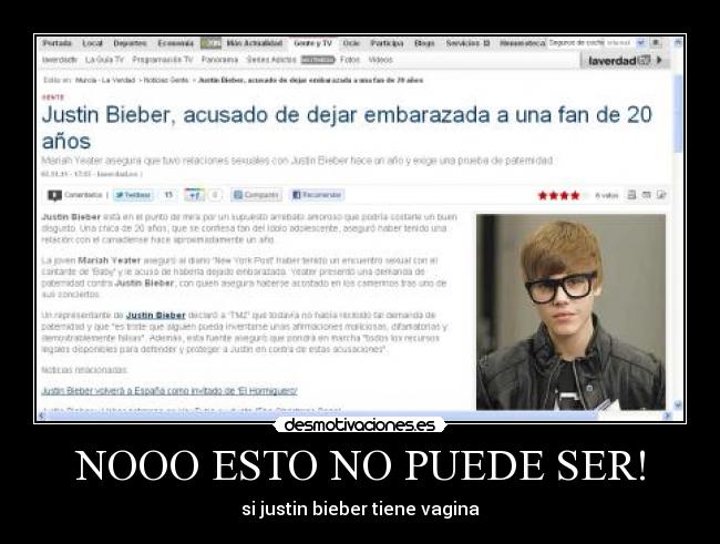 NOOO ESTO NO PUEDE SER! - si justin bieber tiene vagina