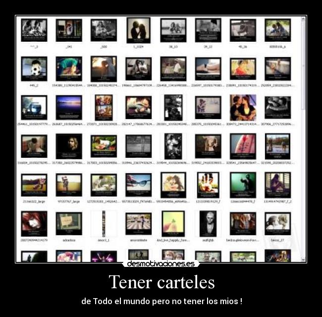 Tener carteles - 