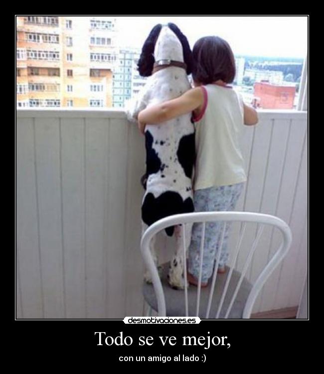 Todo se ve mejor, - con un amigo al lado :)