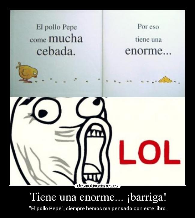 Tiene una enorme... ¡barriga! -