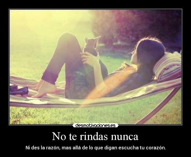 No te rindas nunca - 