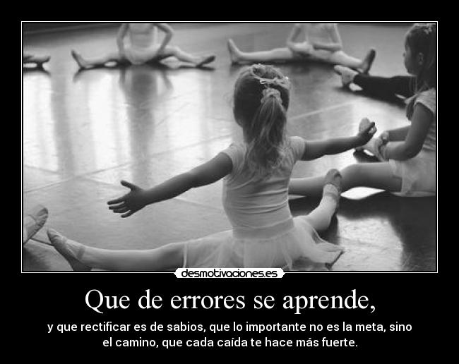 Que de errores se aprende, - 