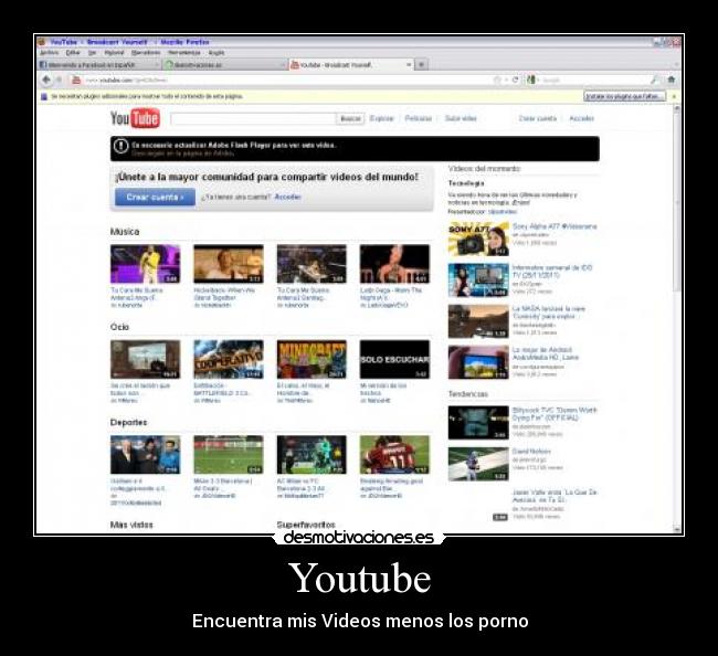 Youtube - Encuentra mis Videos menos los porno