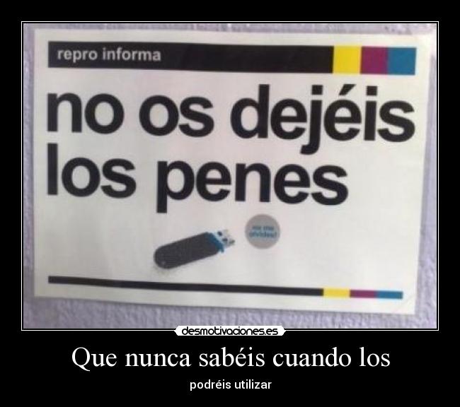 carteles penes desmotivaciones