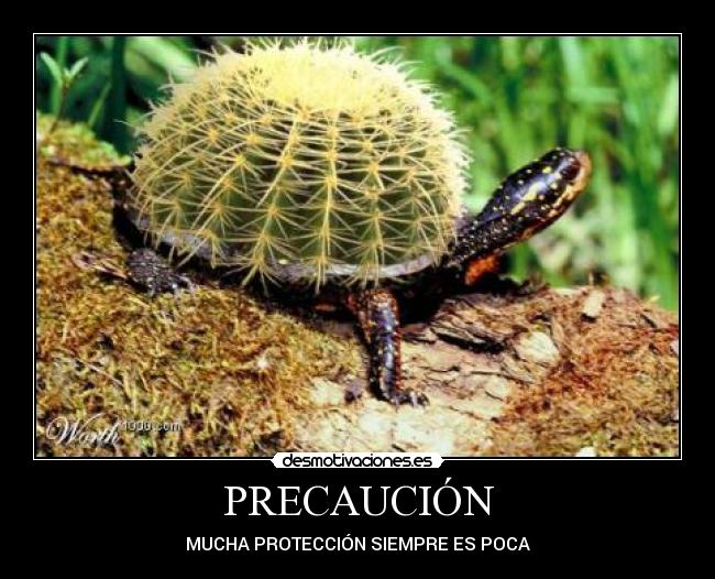 PRECAUCIÓN - MUCHA PROTECCIÓN SIEMPRE ES POCA