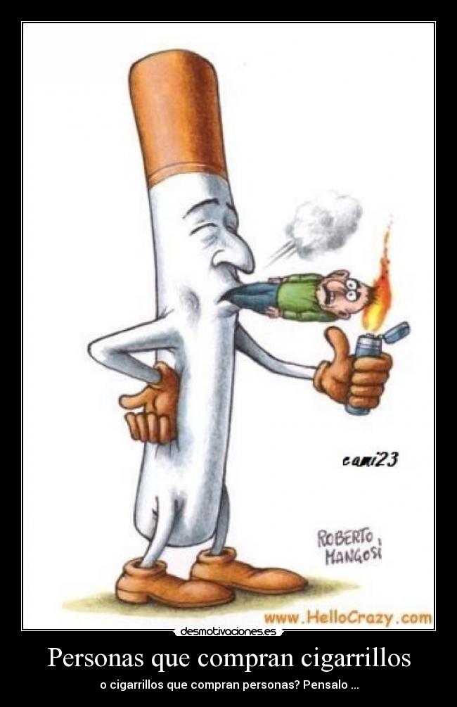 Personas que compran cigarrillos -