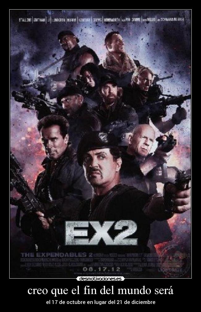 creo que el fin del mundo será - el 17 de octubre en lugar del 21 de diciembre