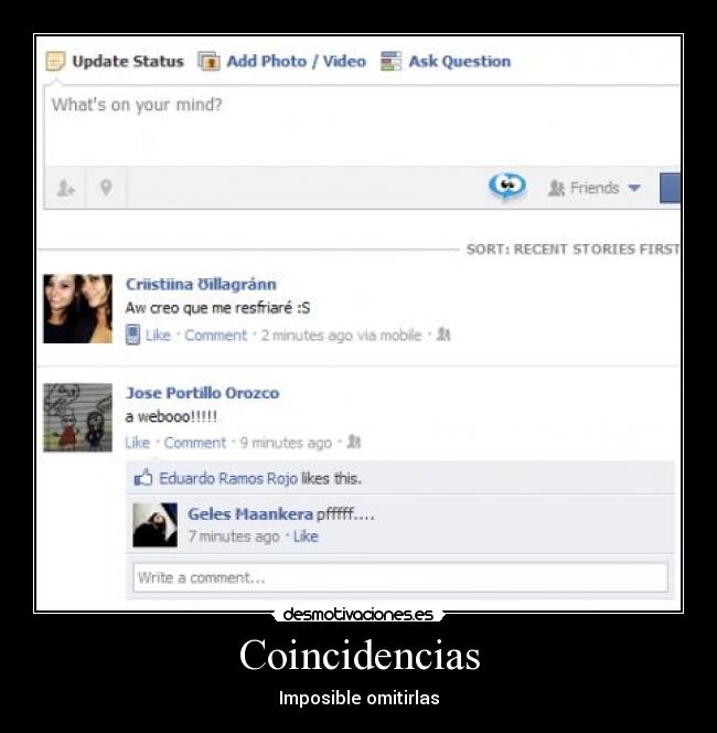 Coincidencias - Imposible omitirlas