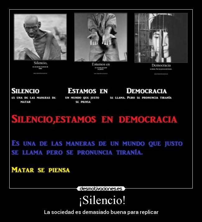 carteles silencio ironia collage nart desmotivaciones